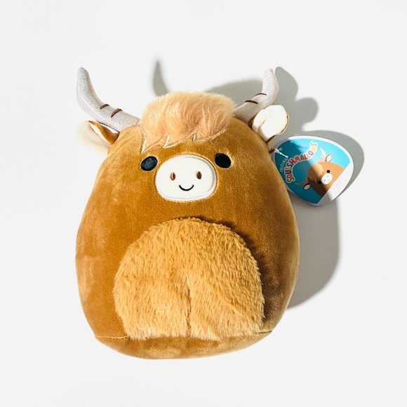 Squishmallows Other - NWT 8" CALTON THE OX HIGHLAND COW RARE HTF NEW RELEASE